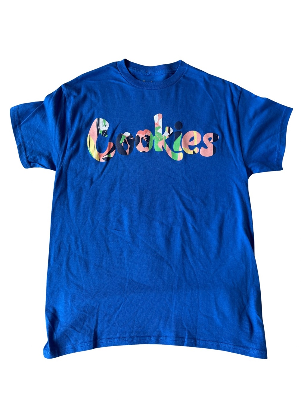 Cookies Royal Blue Cotton Tee with Silver Print